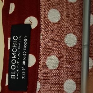 Red and white polka dot dress